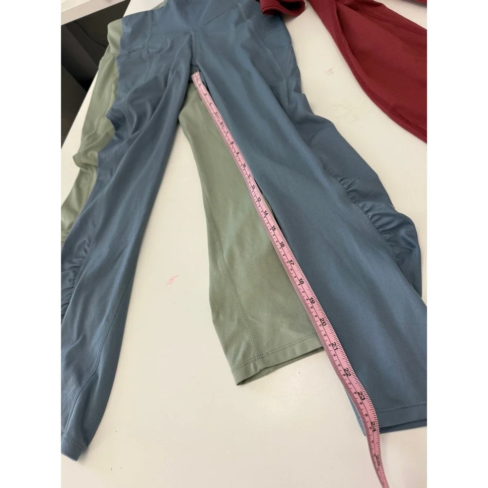 All In Motion Women Leggings Size XS 3 Pairs Of Workout Pants Red Blue Green